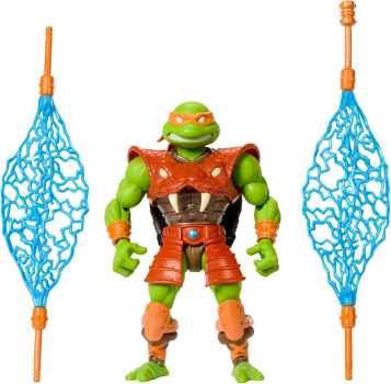 MOTU x TMNT: Turtles of Grayskull Actionfigur Michelangelo 14 cm (Reptile Wars) von Mattel